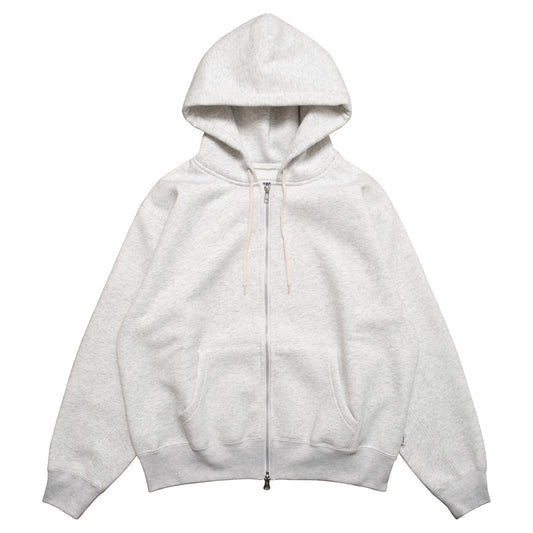 Bonded Fleece Zip Up Hoodie - Ash