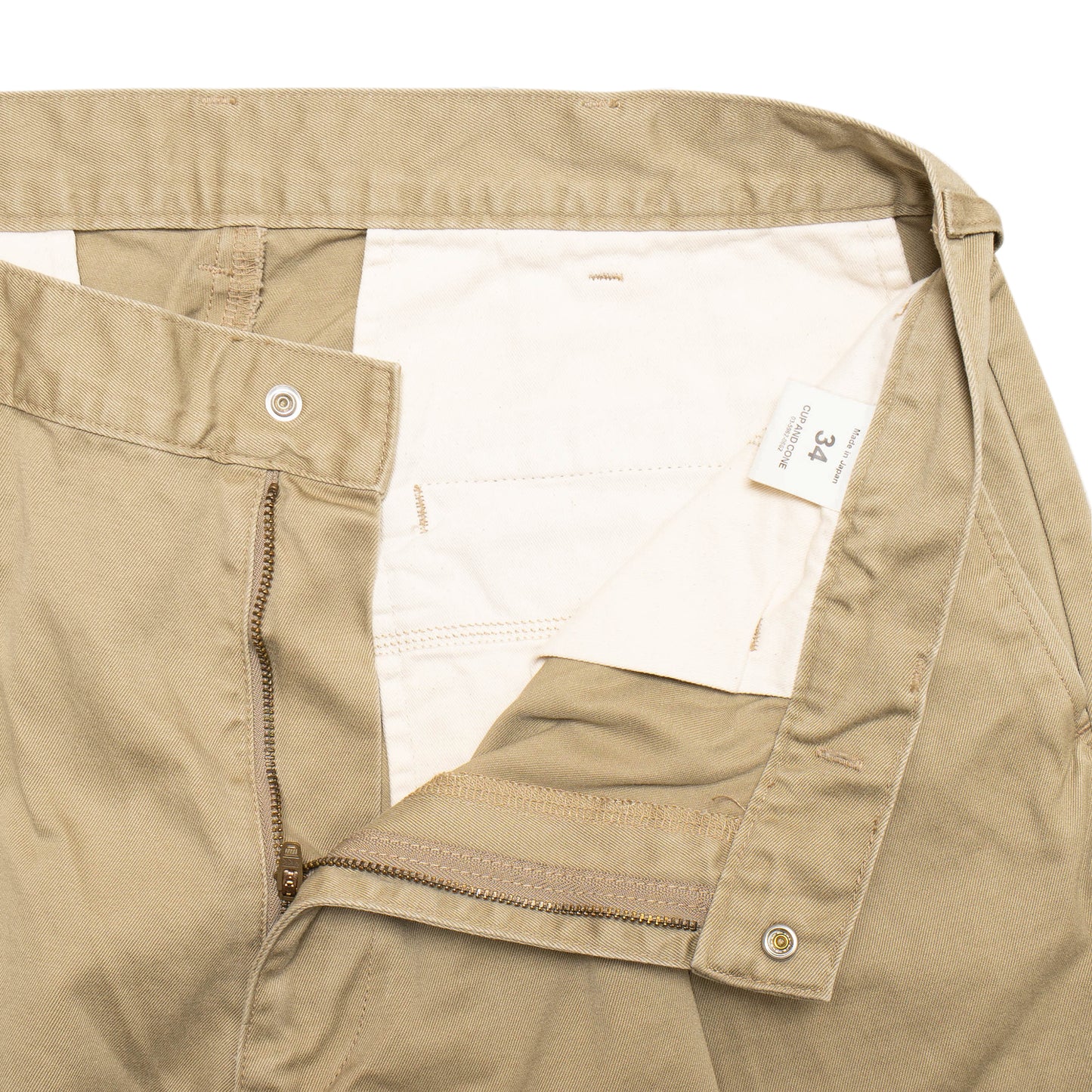CC Baggy Cotton Twill Trousers - Beige