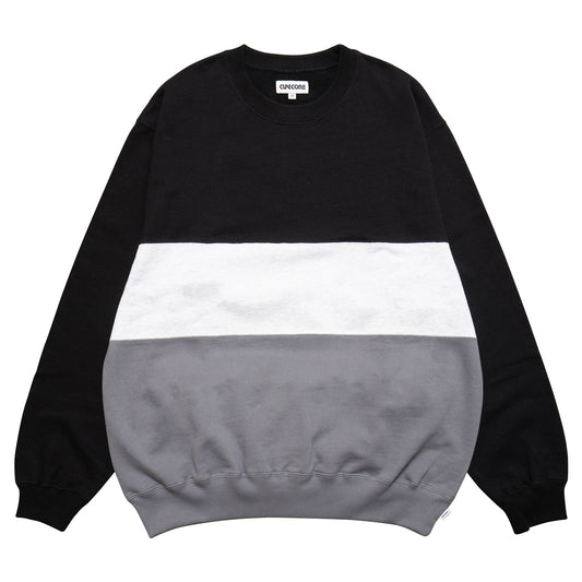 Color Block Crewneck - Black