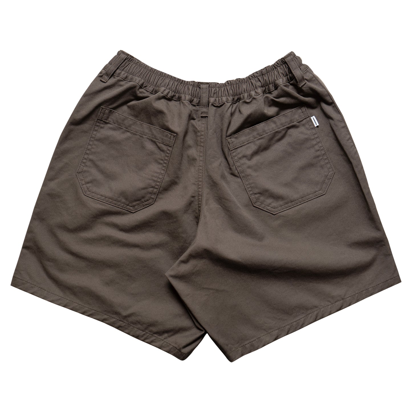 Cotton Twill Baggy Shorts - Mocha