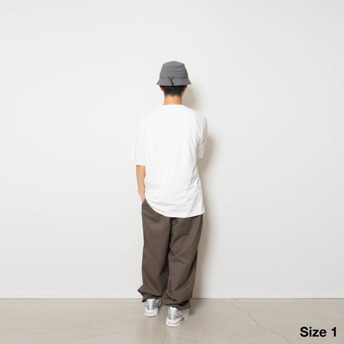 Cotton Twill Baggy Pants - Navy