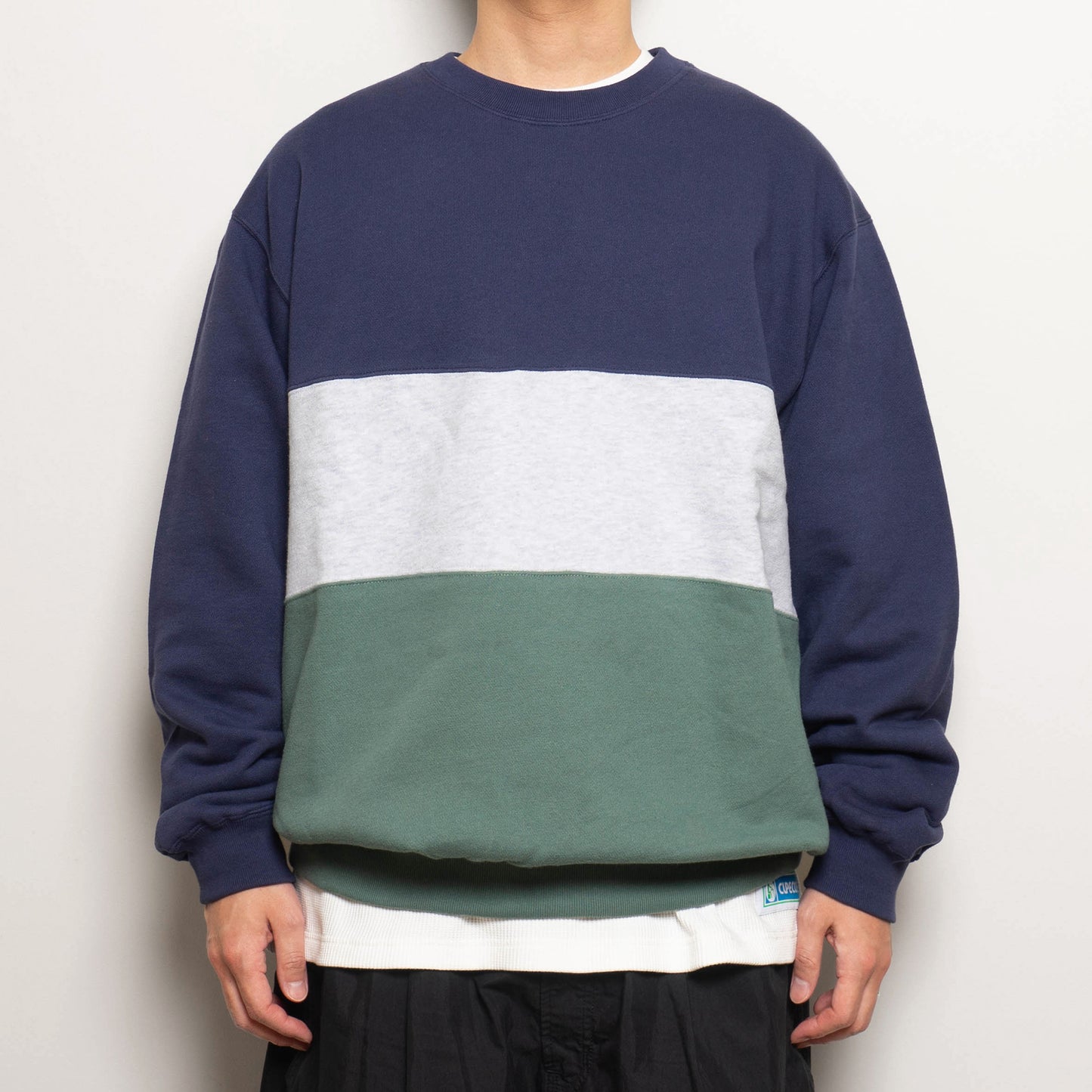 Color Block Crewneck - Black