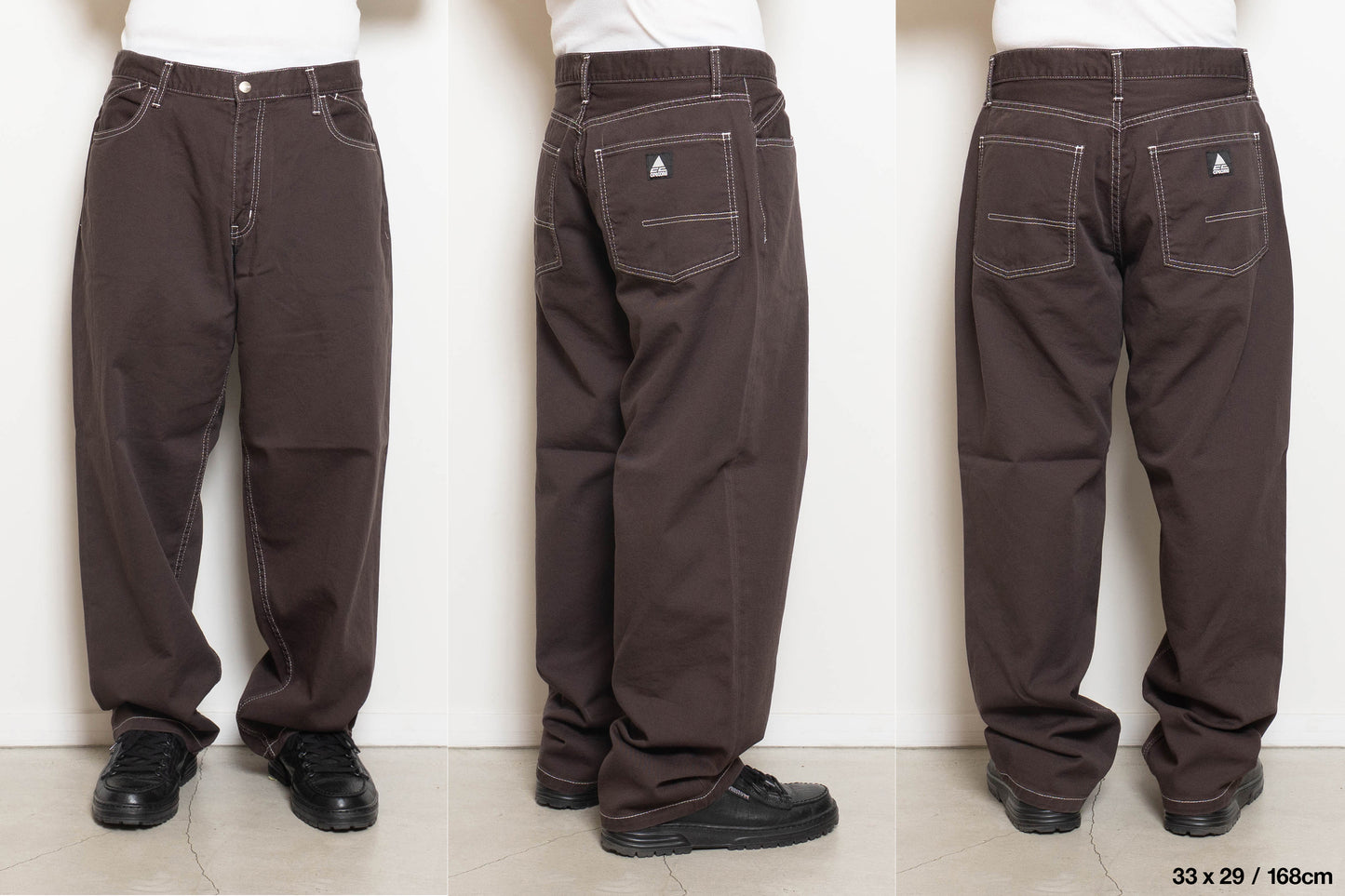 CC Baggy Cotton Drill Jeans - Coffee