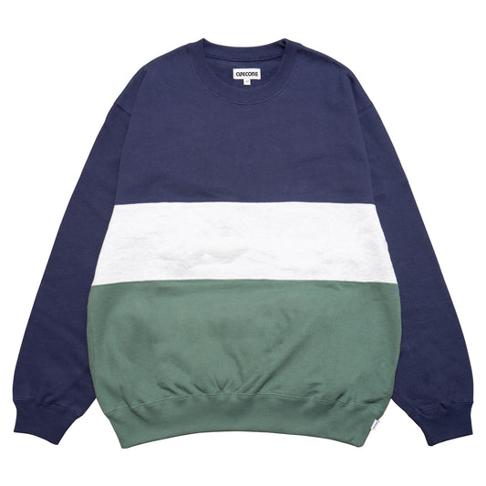 Color Block Crewneck - Navy
