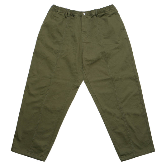 [SALE] Cotton Twill Baggy Pants - Olive