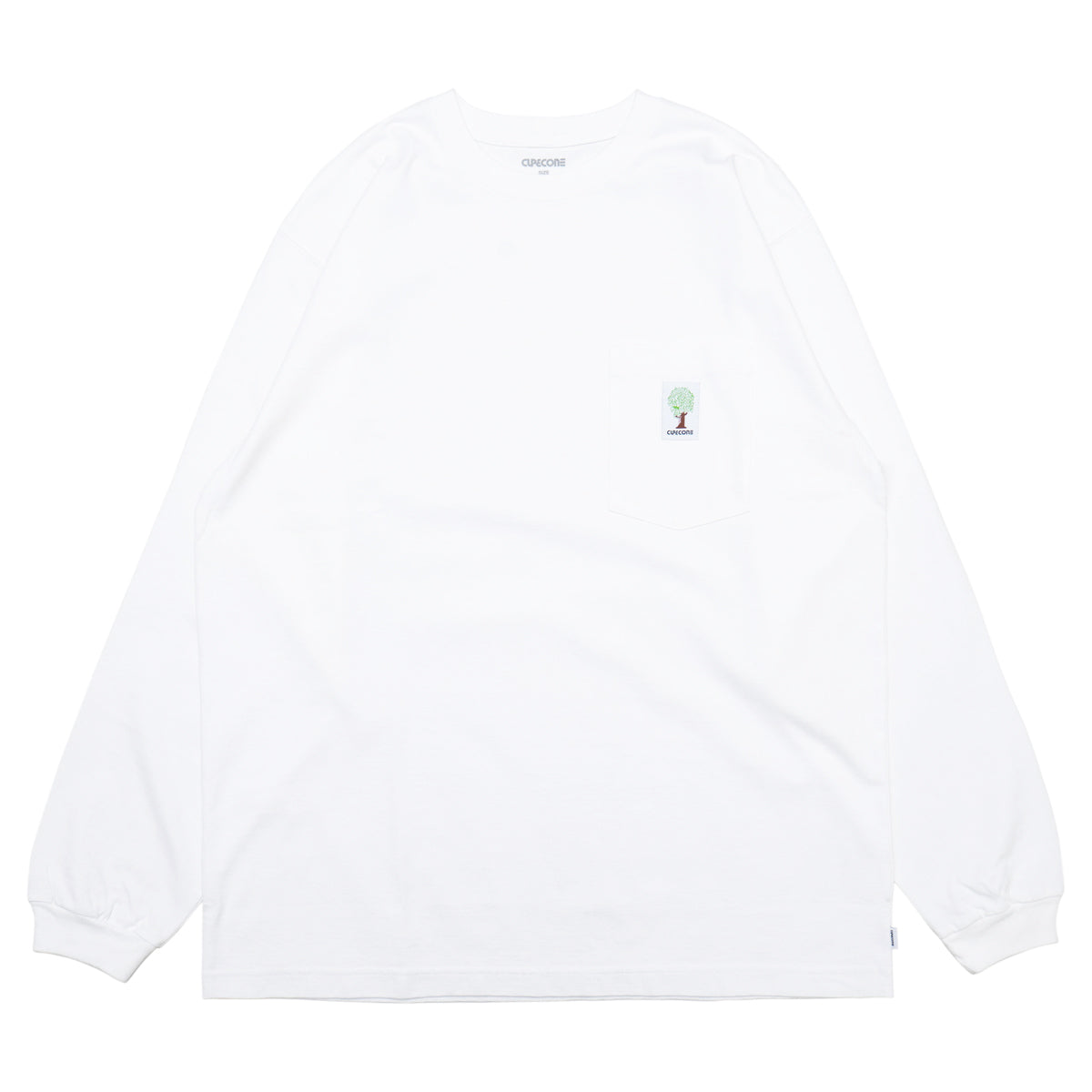 Mid Weight Pocket LS - White