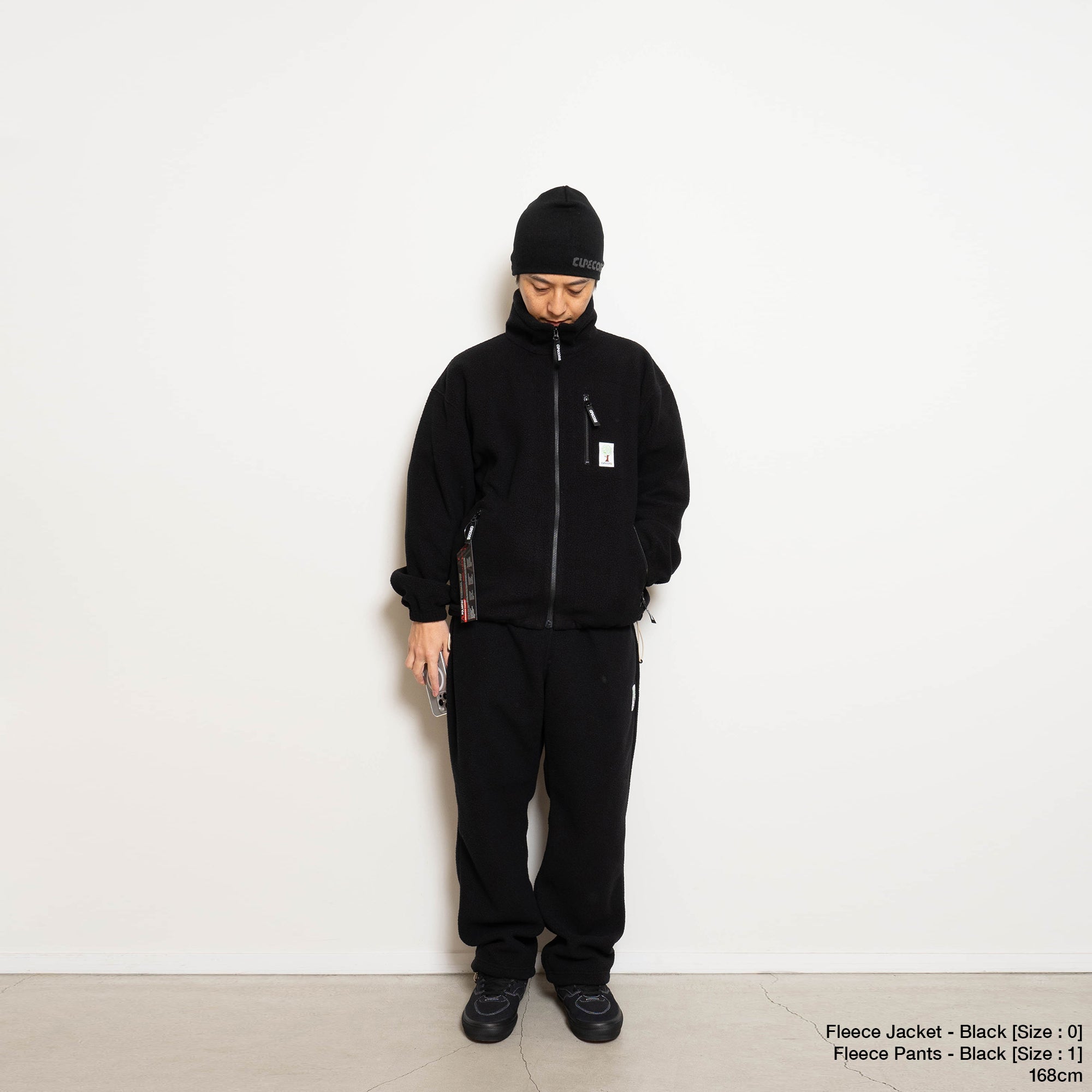 SALE 30% OFF] Fleece Jacket - Black – CUP AND CONE