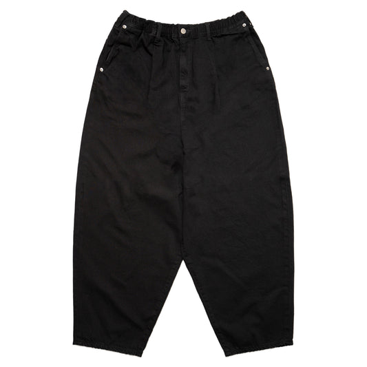 Blue Label Super Loose Denim Easy Pants - Double Black Enzyme Washed