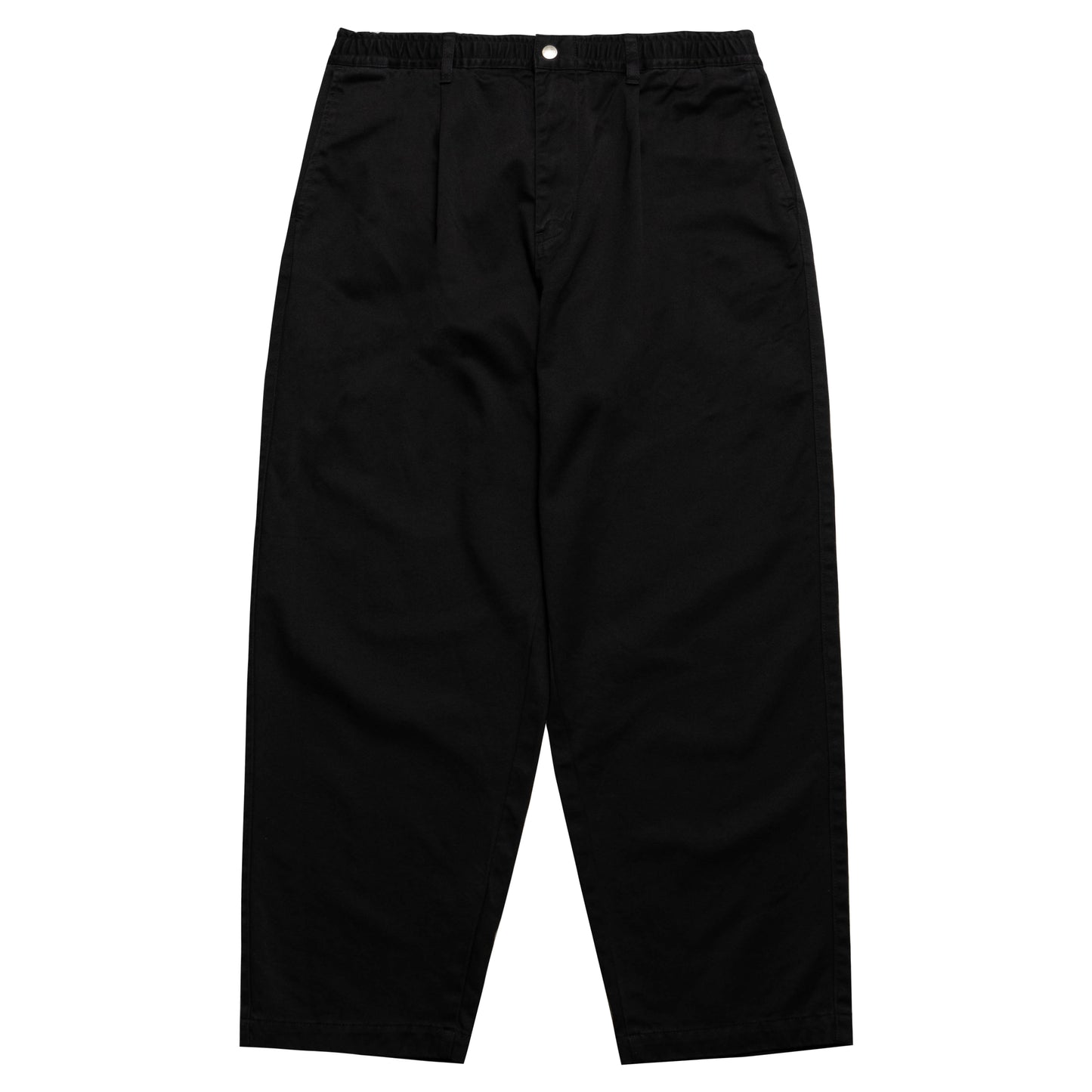 CC Baggy Cotton Twill Easy Trousers - Black