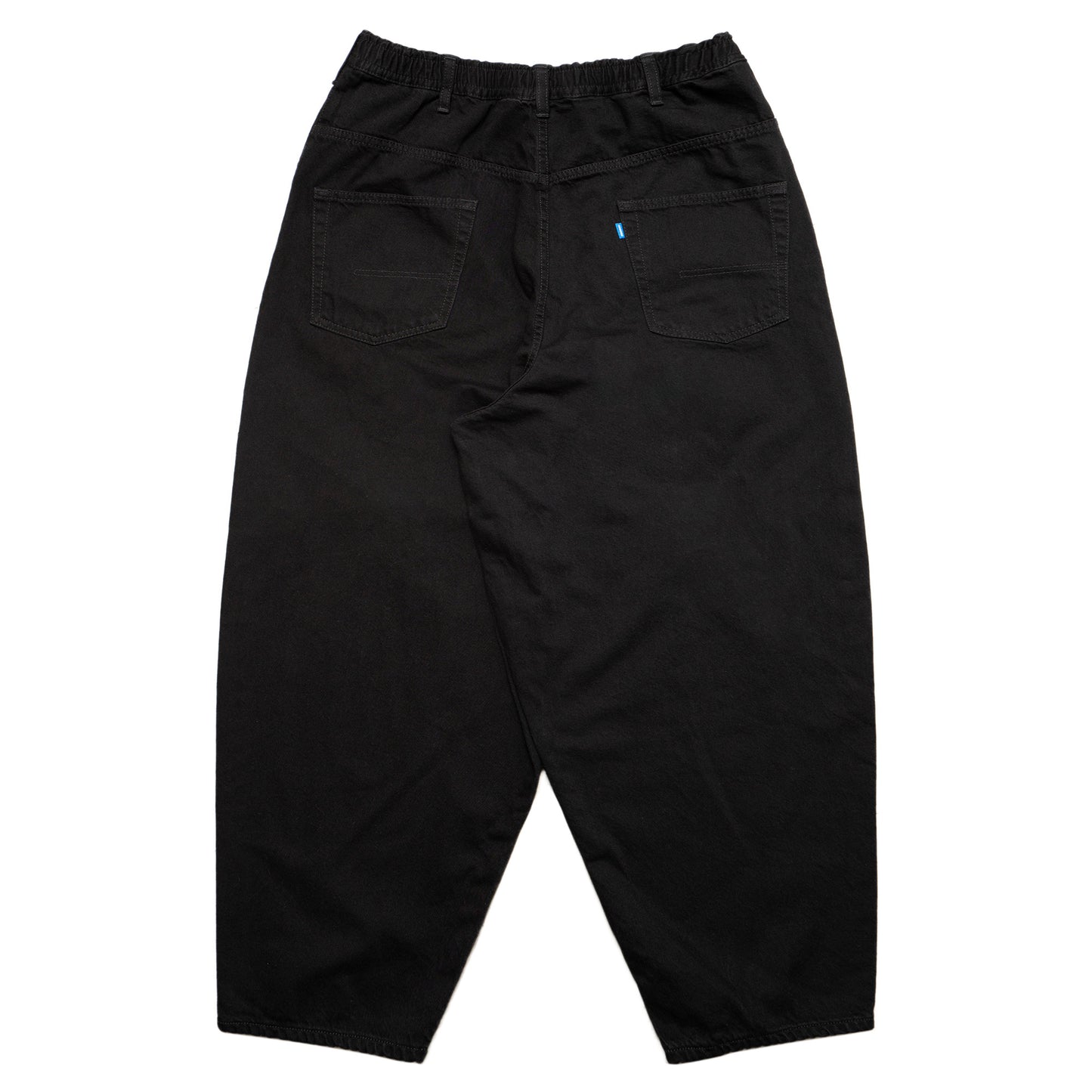 Blue Label Super Loose Denim Easy Pants - Double Black Enzyme Washed