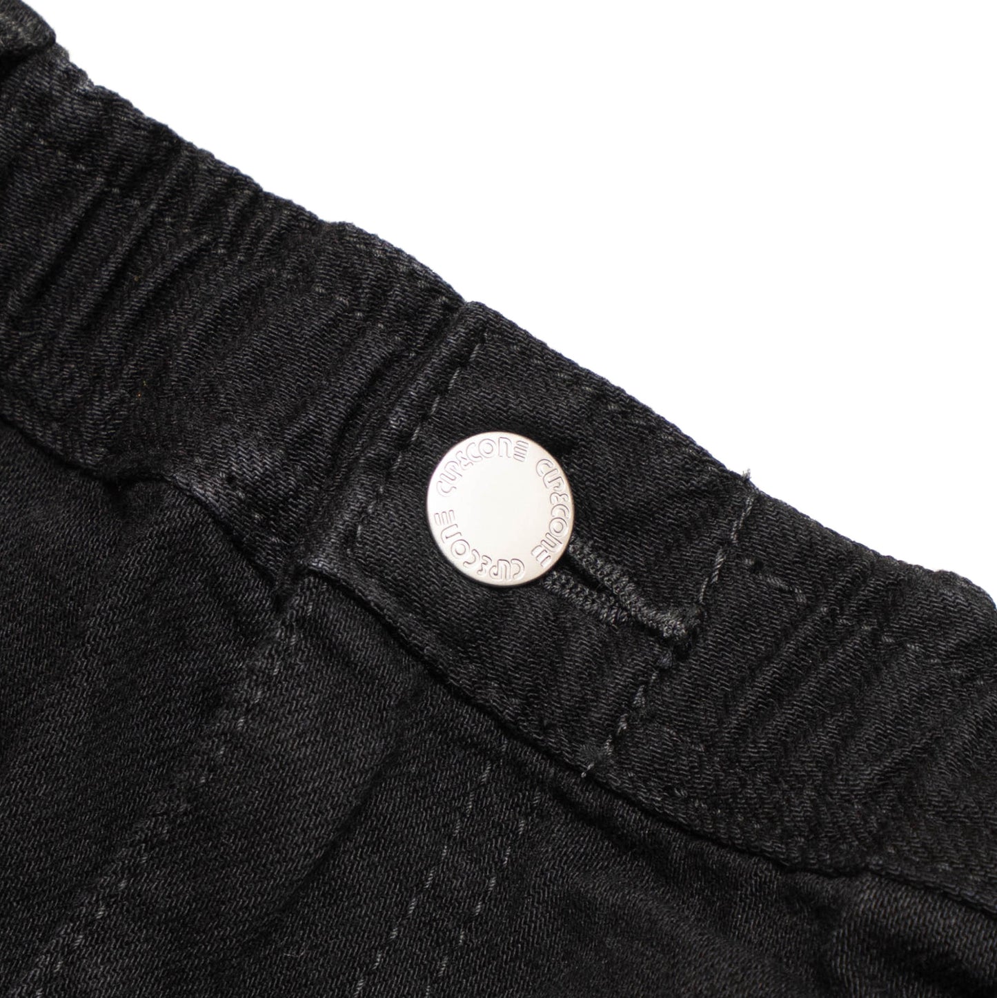 Blue Label Super Loose Denim Easy Shorts - Double Black Enzyme Washed
