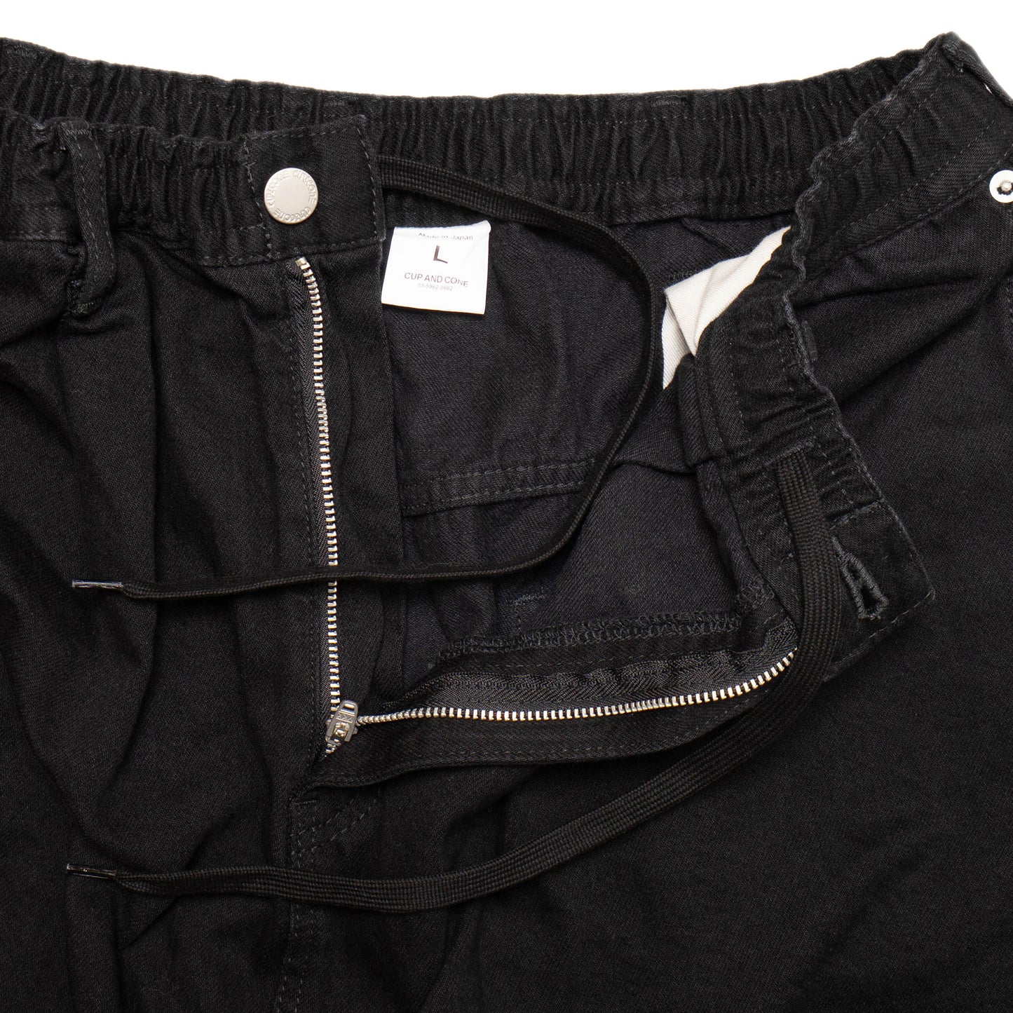 Blue Label Super Loose Denim Easy Pants - Double Black Enzyme Washed
