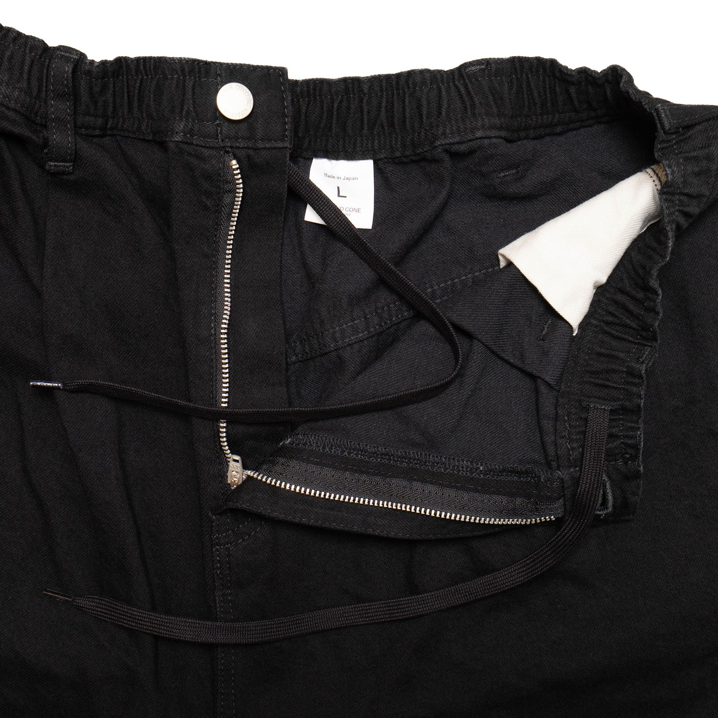 Blue Label Super Loose Denim Easy Shorts - Double Black Enzyme Washed