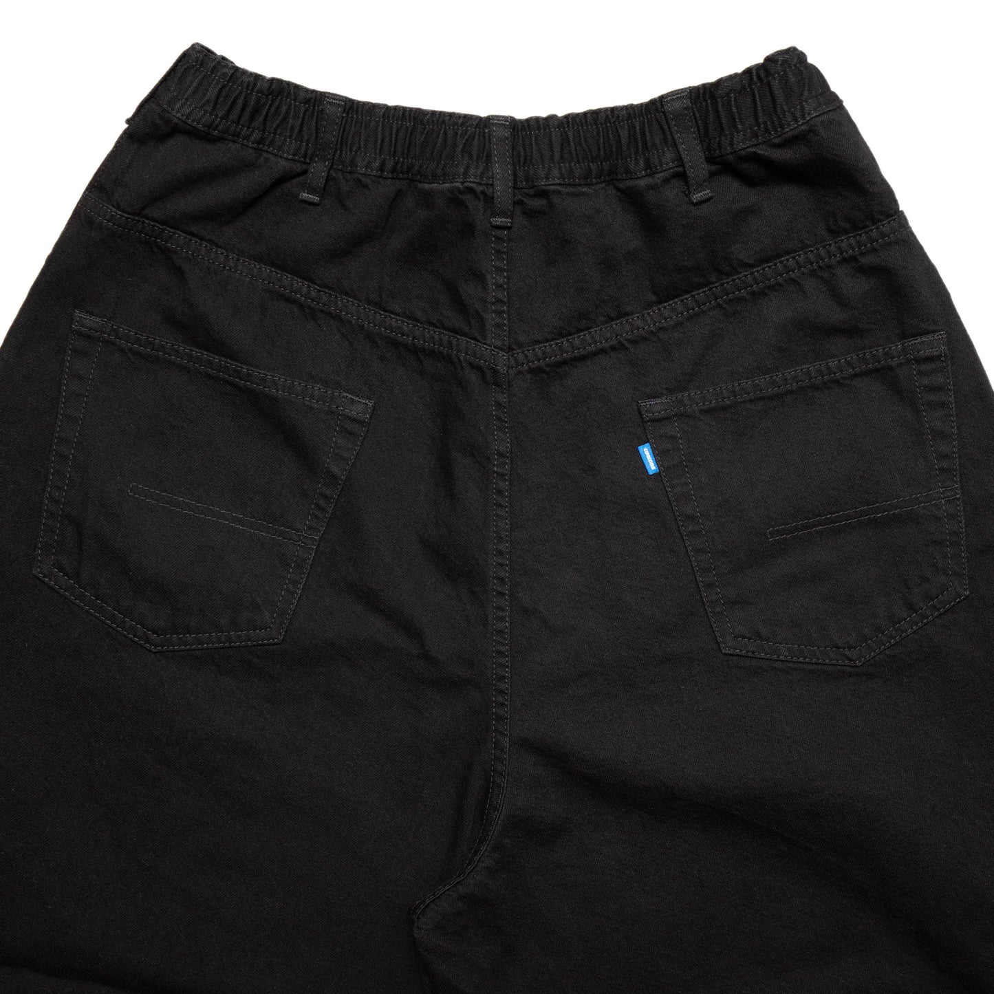 Blue Label Super Loose Denim Easy Pants - Double Black Enzyme Washed