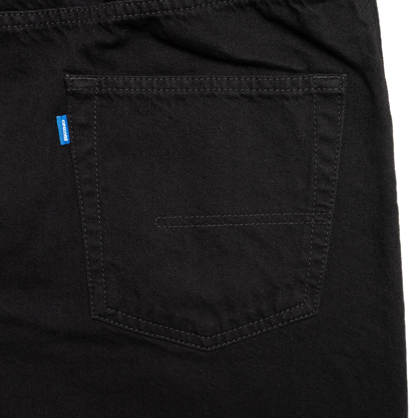 Blue Label Super Loose Denim Easy Shorts - Double Black Enzyme Washed