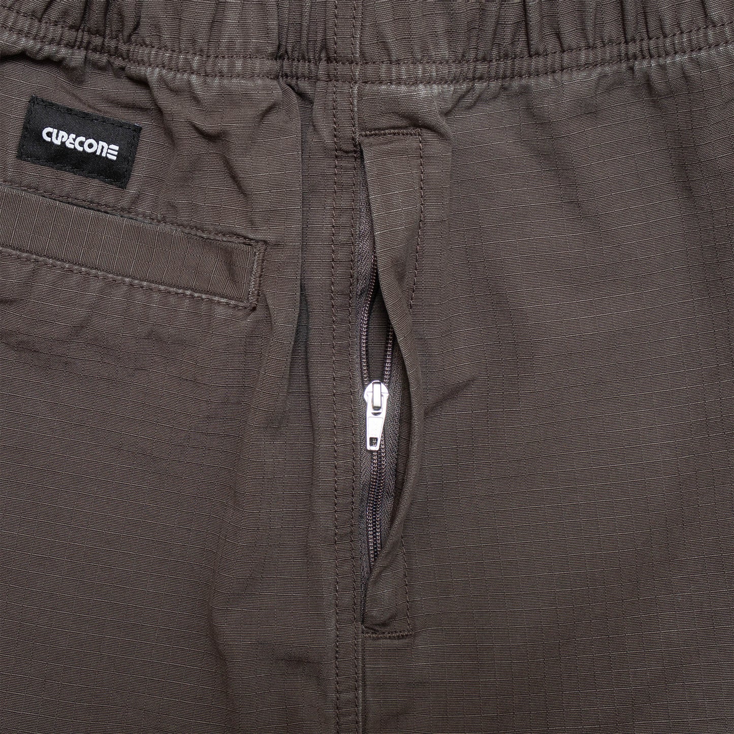 Cotton Ripstop Desk Work Pants - Charcoal Brown