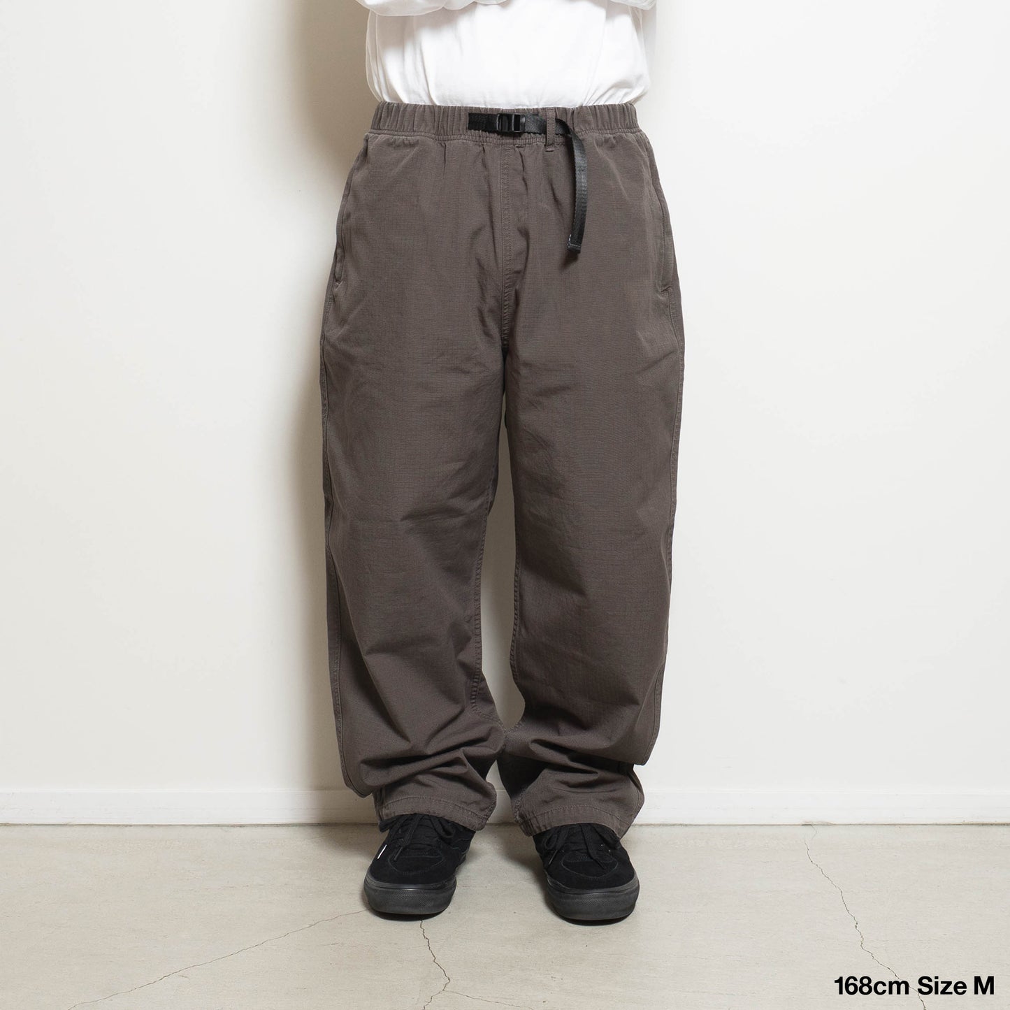 Cotton Ripstop Desk Work Pants - Charcoal Brown
