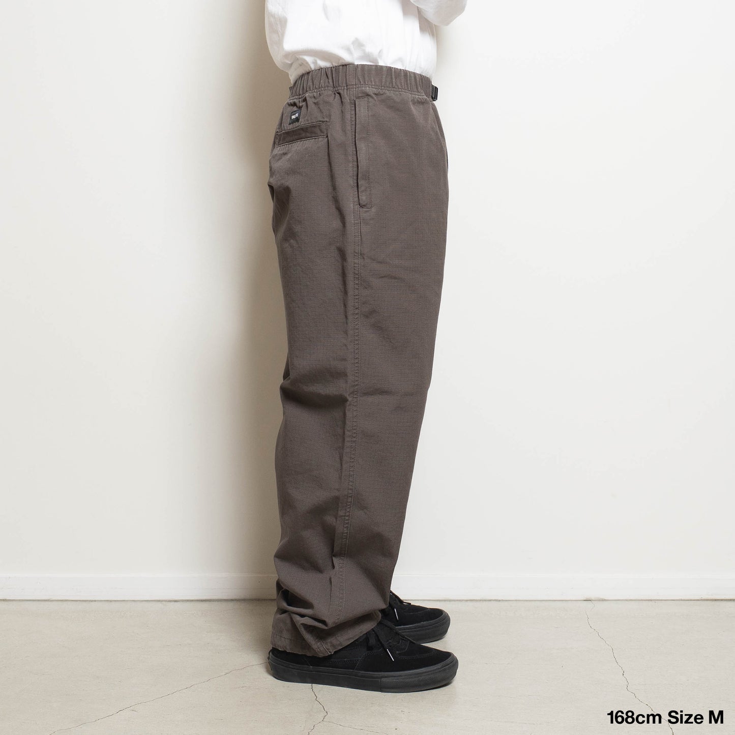 Cotton Ripstop Desk Work Pants - Charcoal Brown