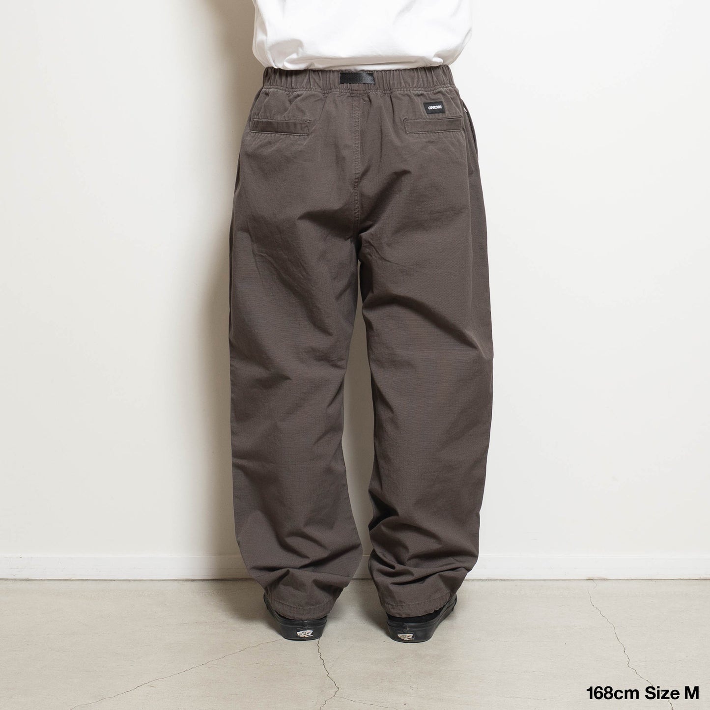 Cotton Ripstop Desk Work Pants - Charcoal Brown