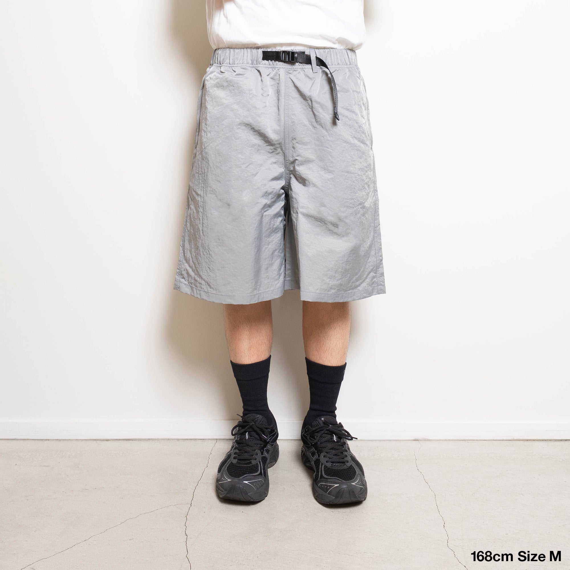 新作 Nylon Twill Desk Work Long Shorts 黒 Nylon Twill Desk Work Long Shorts - Black – CUP AND CONE