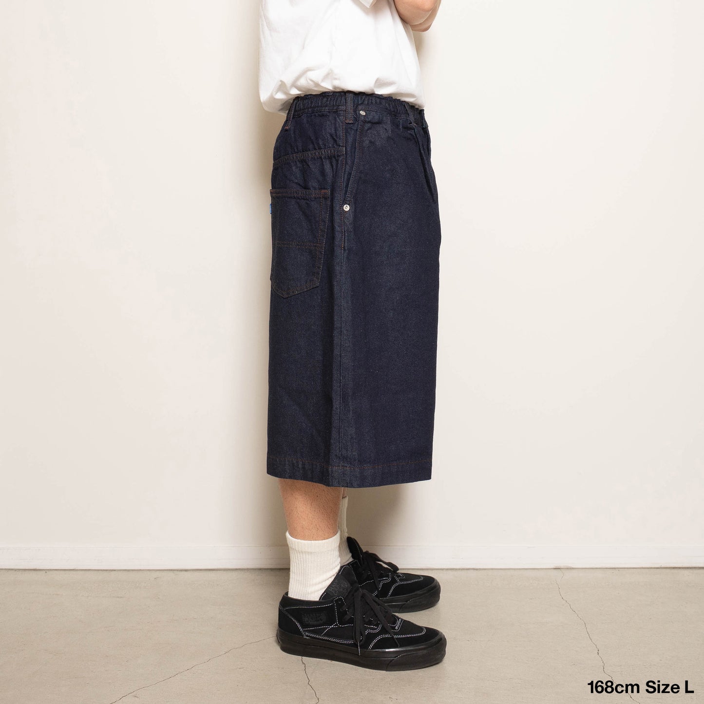 Blue Label Super Loose Denim Easy Shorts - Washed Indigo