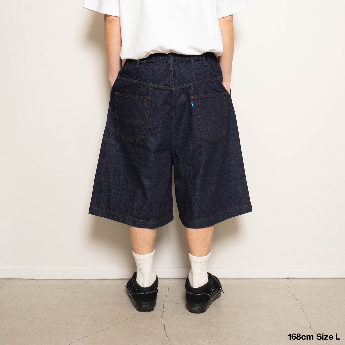 Blue Label Super Loose Denim Easy Shorts - Washed Indigo