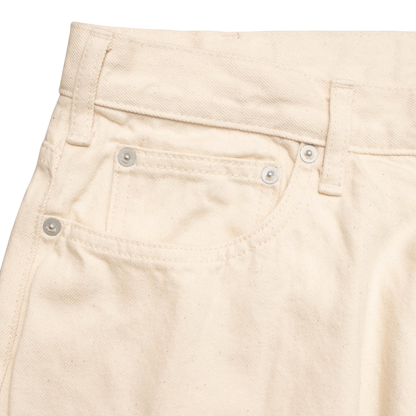 Green Label Basic Denim Pants - Natural