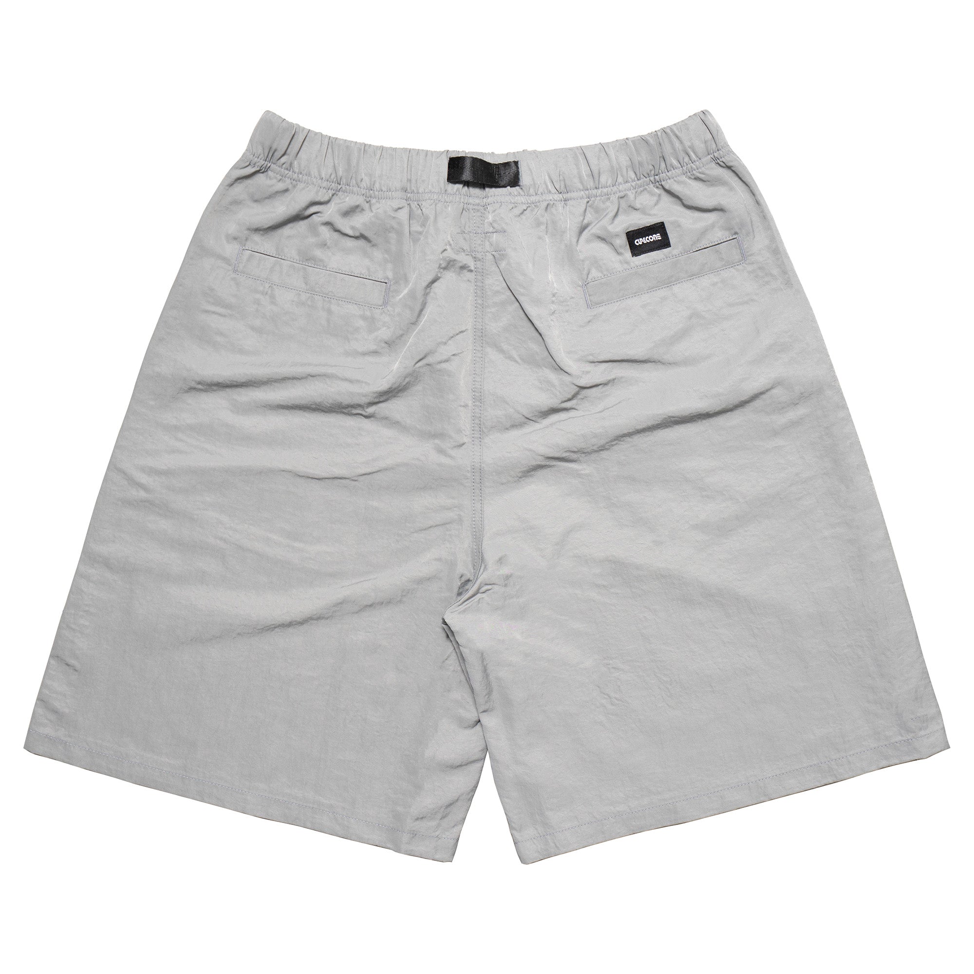 Nylon Twill Desk Work Long Shorts - Silver – CUP AND CONE