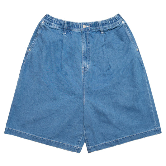 Blue Label Super Loose Denim Easy Shorts - Washed Indigo