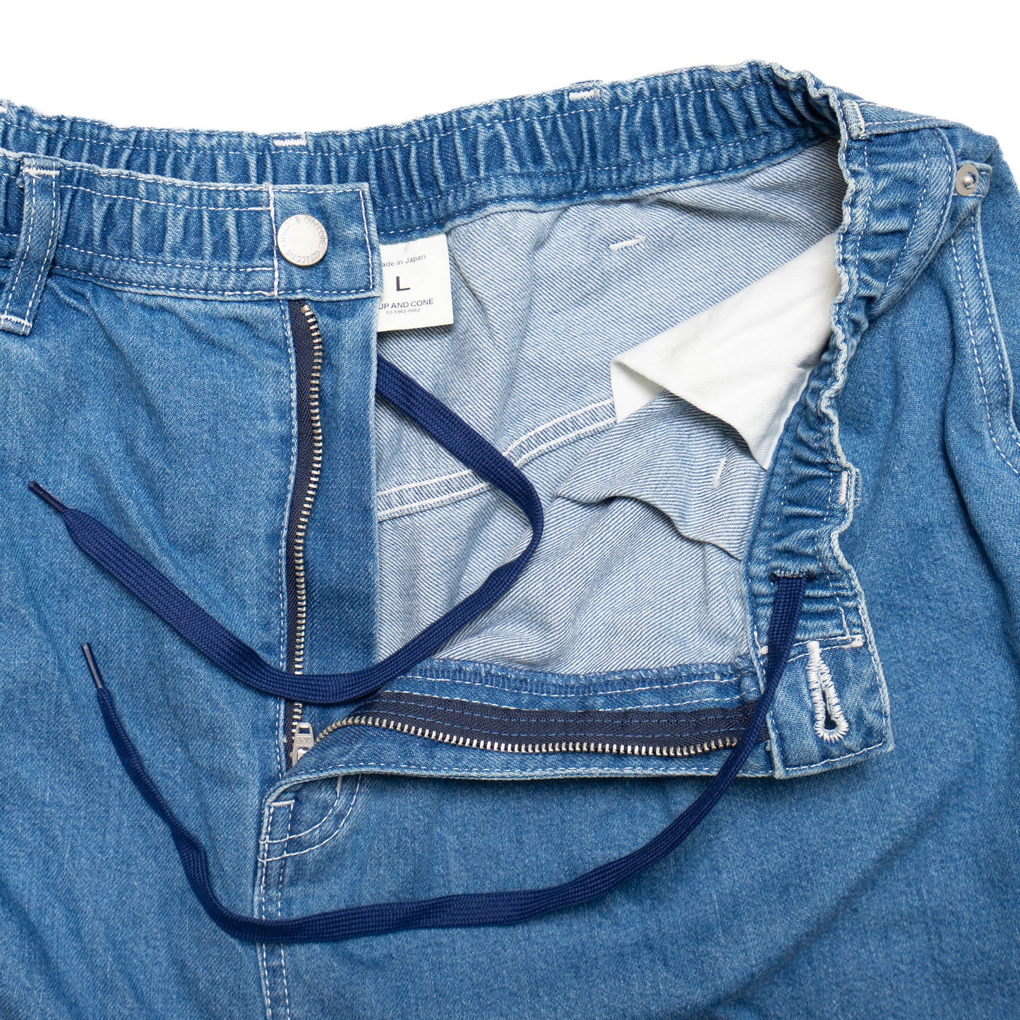Blue Label Super Loose Denim Easy Shorts - Washed Indigo
