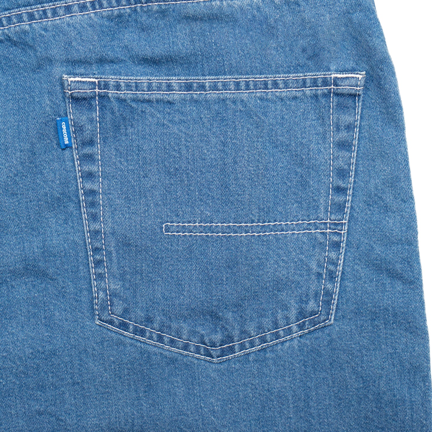 Blue Label Super Loose Denim Easy Shorts - Washed Indigo