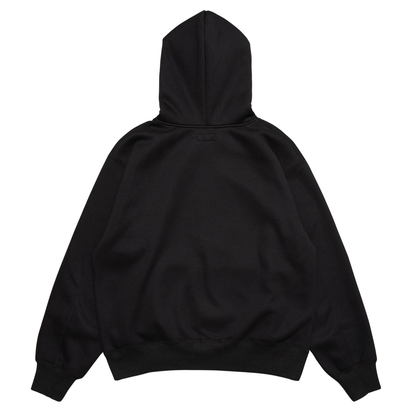 Bonded Fleece Zip Up Hoodie - Black