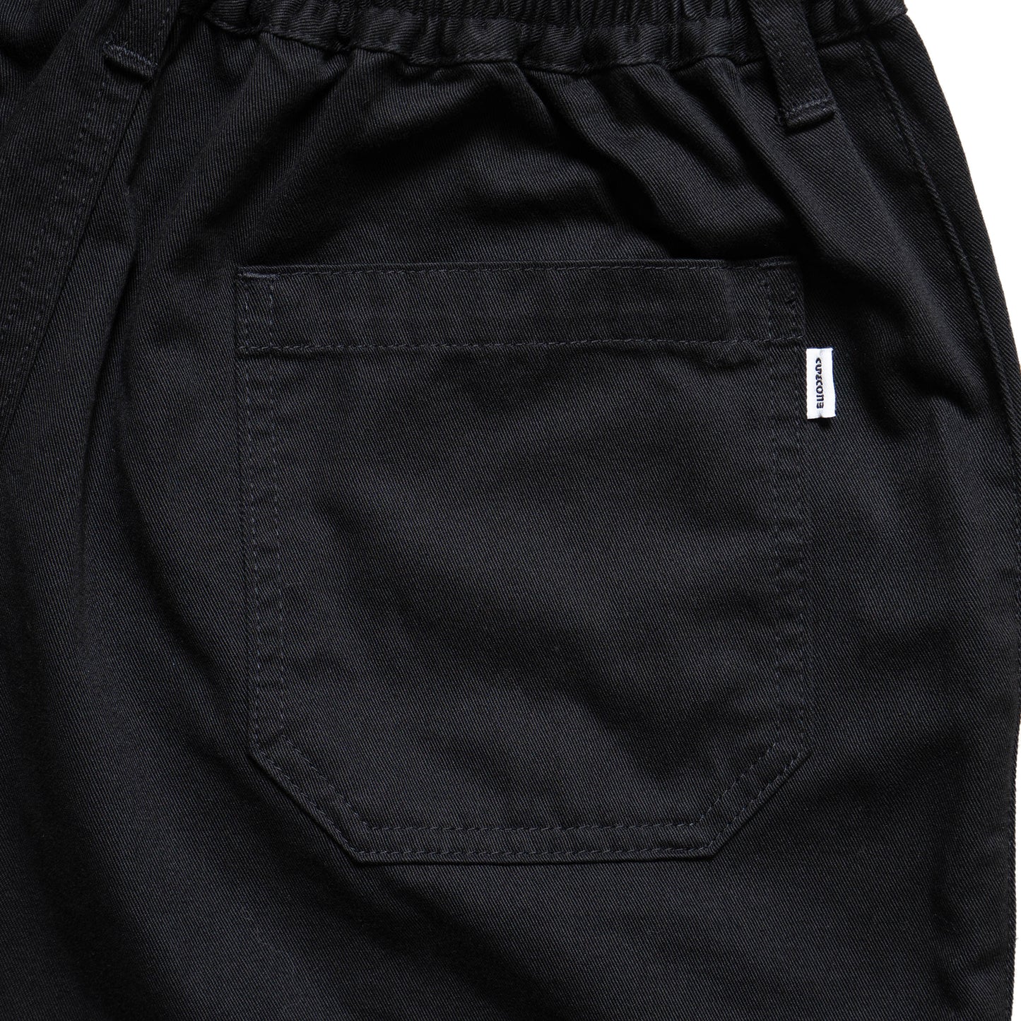 Cotton Twill Baggy Shorts - Black