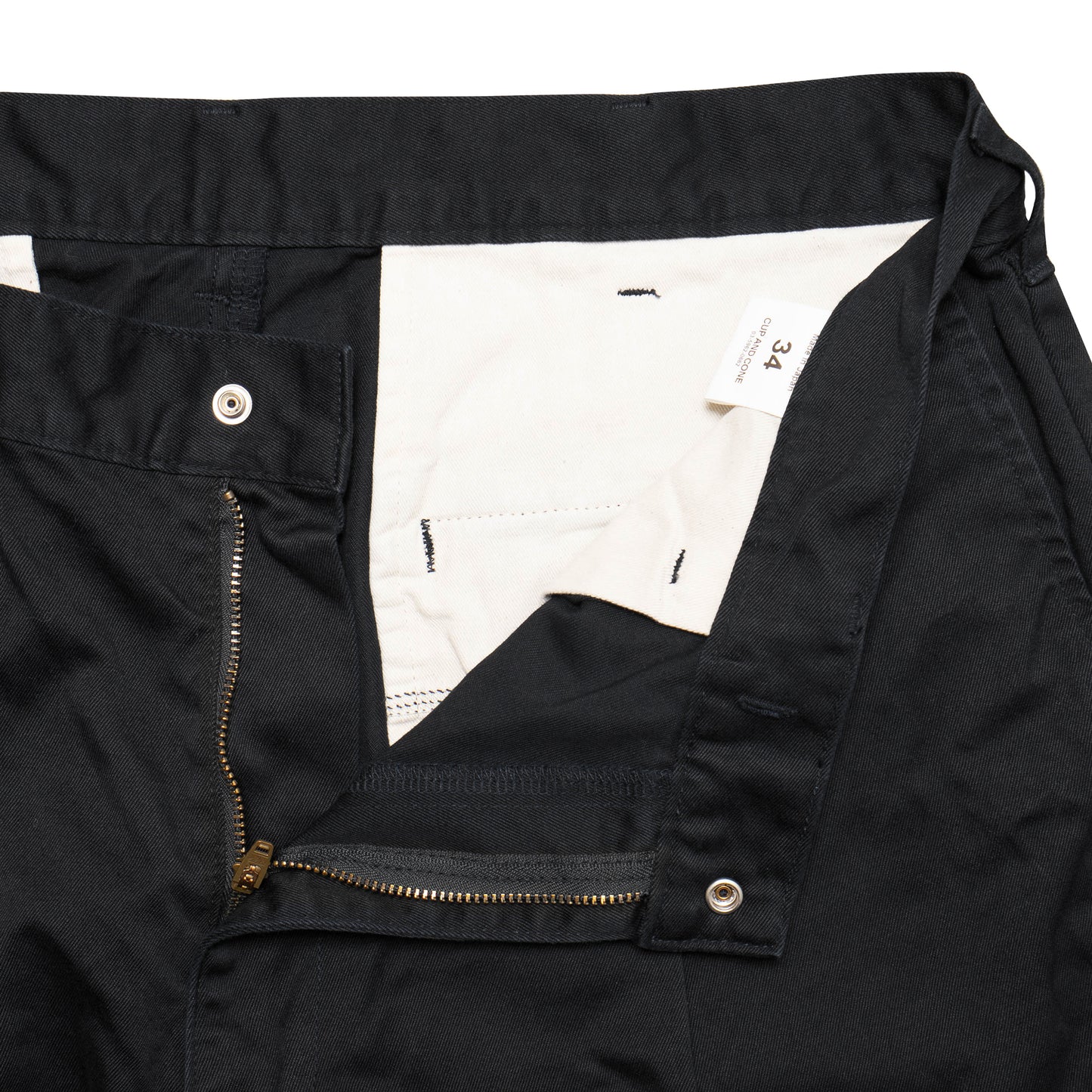 CC Baggy Cotton Twill Trousers - Black