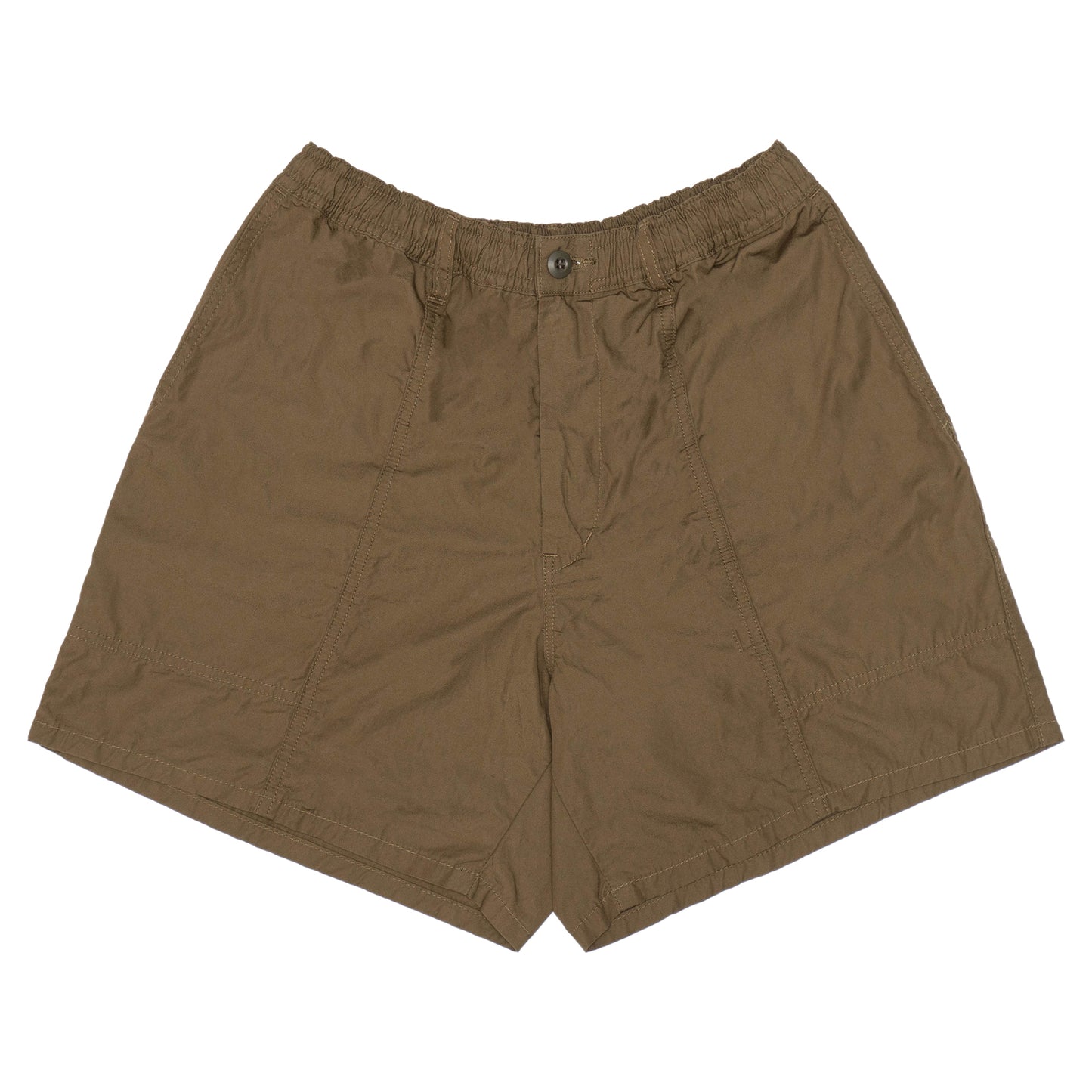 Light Cotton Baggy Shorts - Brown