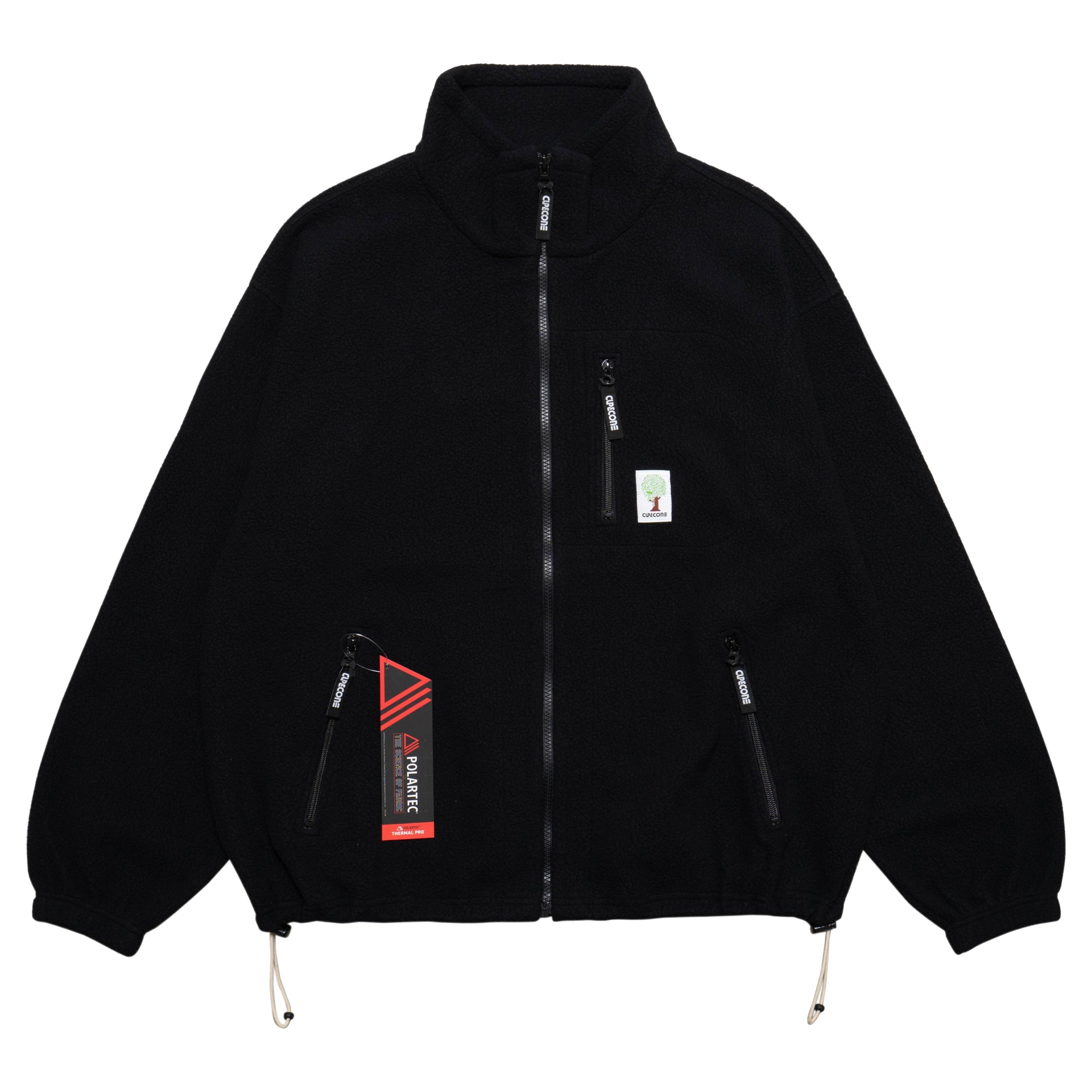 SALE 30% OFF] Fleece Jacket - Black – CUP AND CONE 