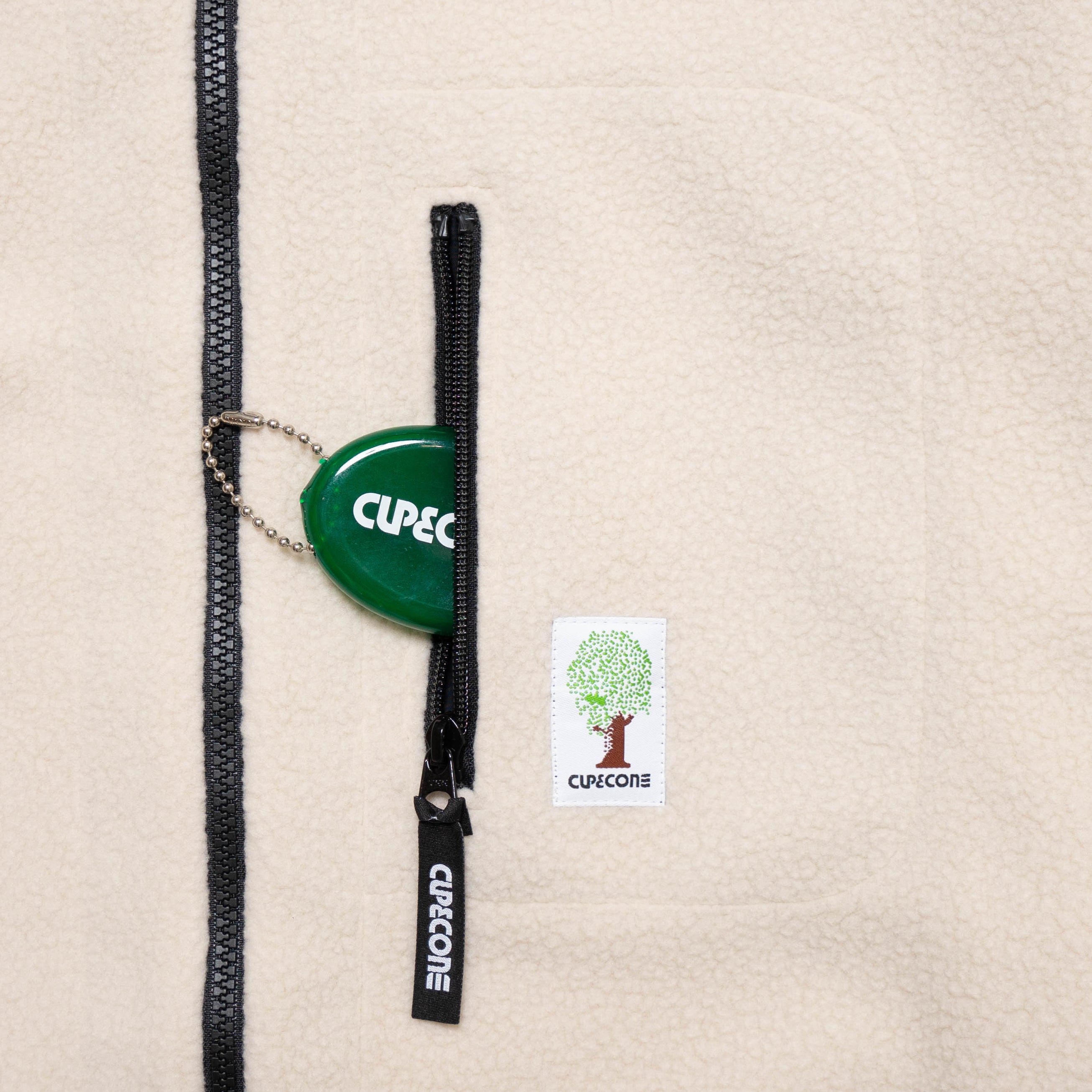 SALE 30% OFF] Fleece Jacket - Ivory – CUP AND CONE