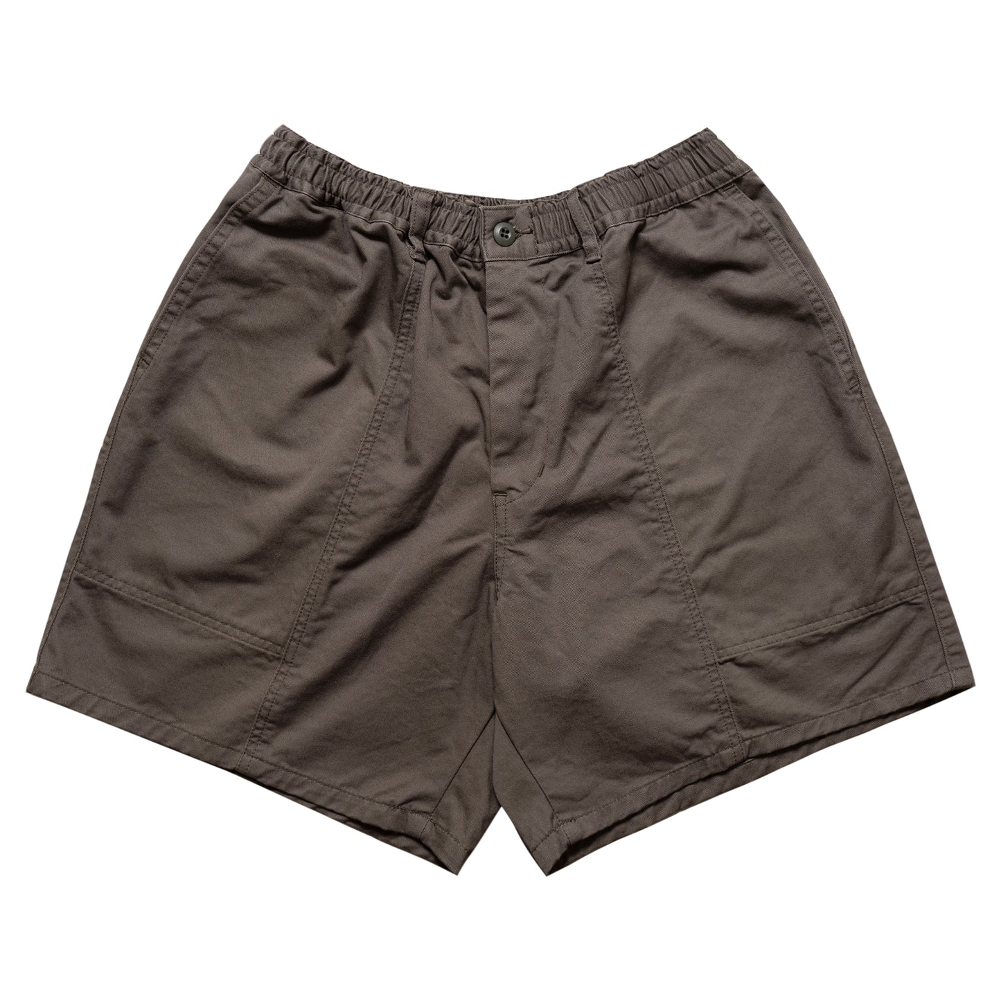 Cotton Twill Baggy Shorts - Mocha