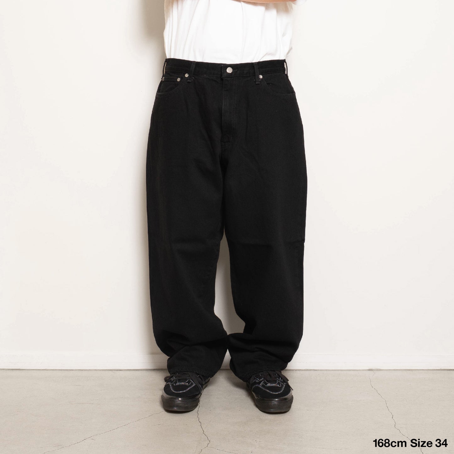 Green Label Basic Denim Pants - Double Black Enzyme Washed