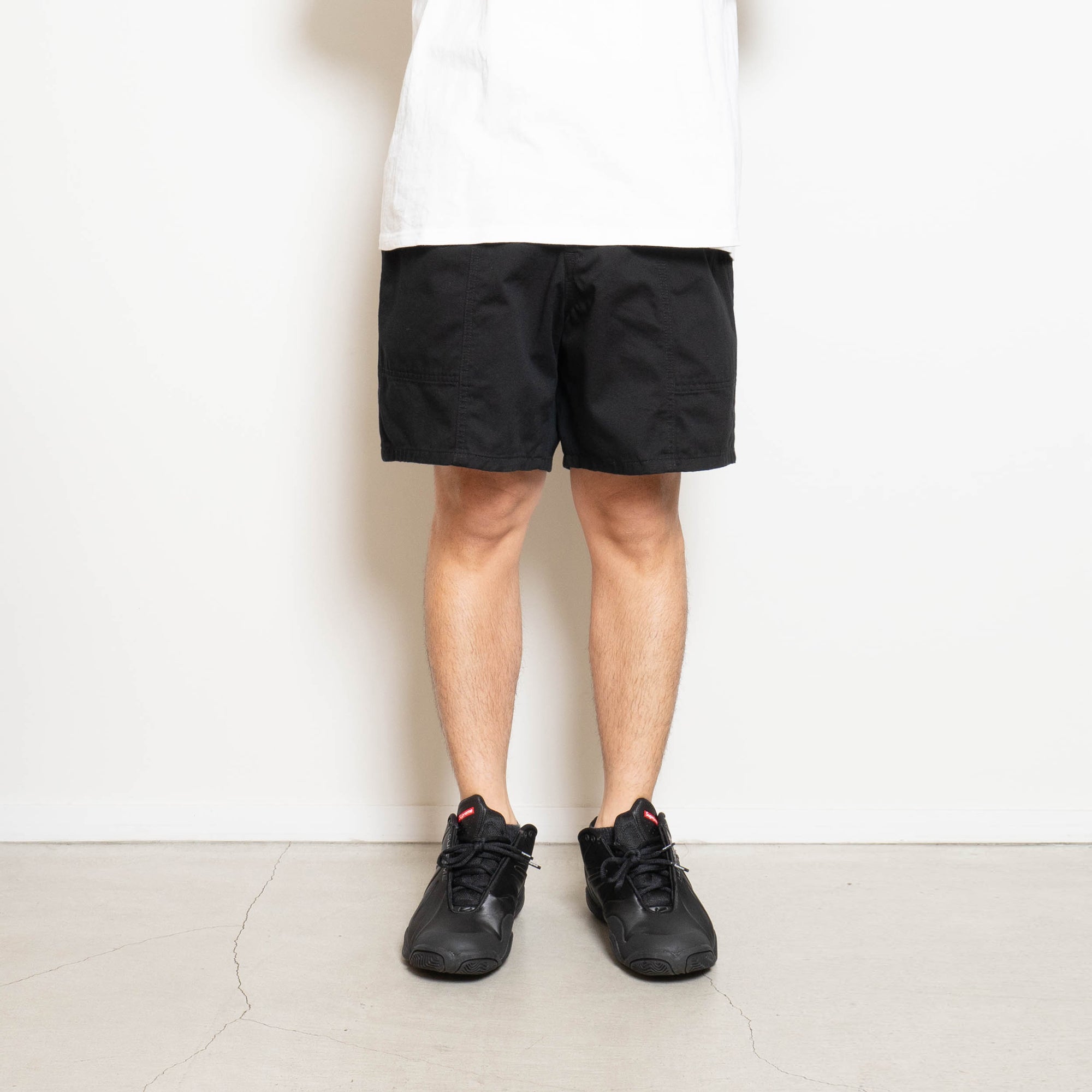 Cotton Twill Baggy Shorts - Navy