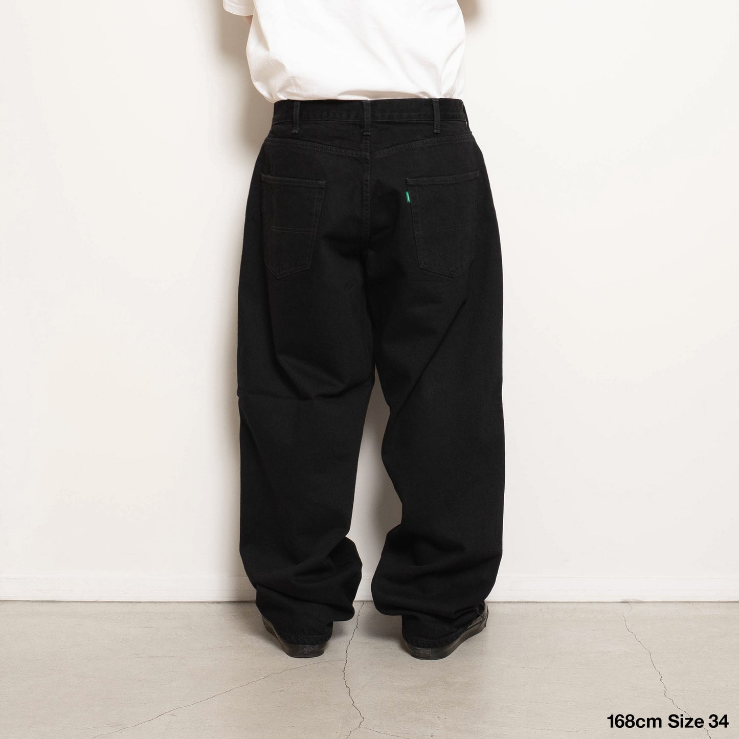 Green Label Basic Denim Pants - Double Black Enzyme Washed