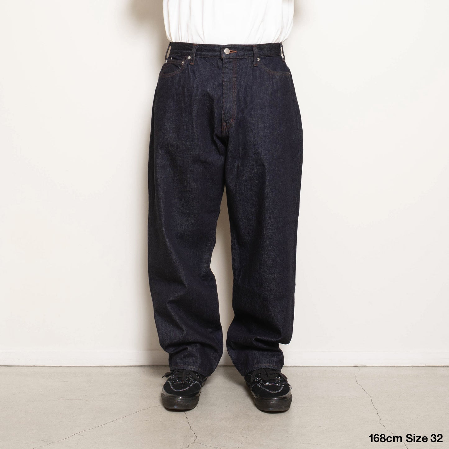 Green Label Basic Denim Pants - Double Black Enzyme Washed