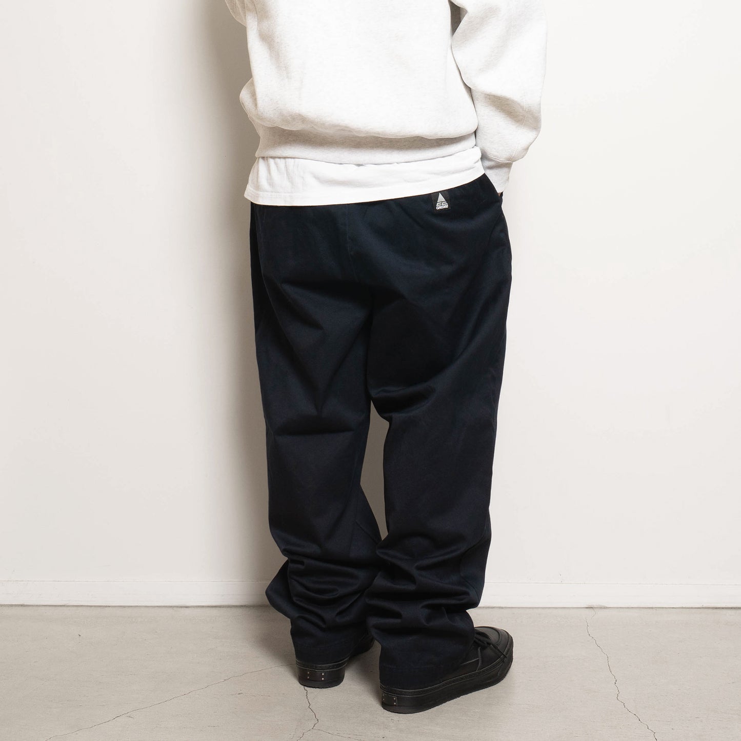 CC Baggy Cotton Twill Trousers - Black