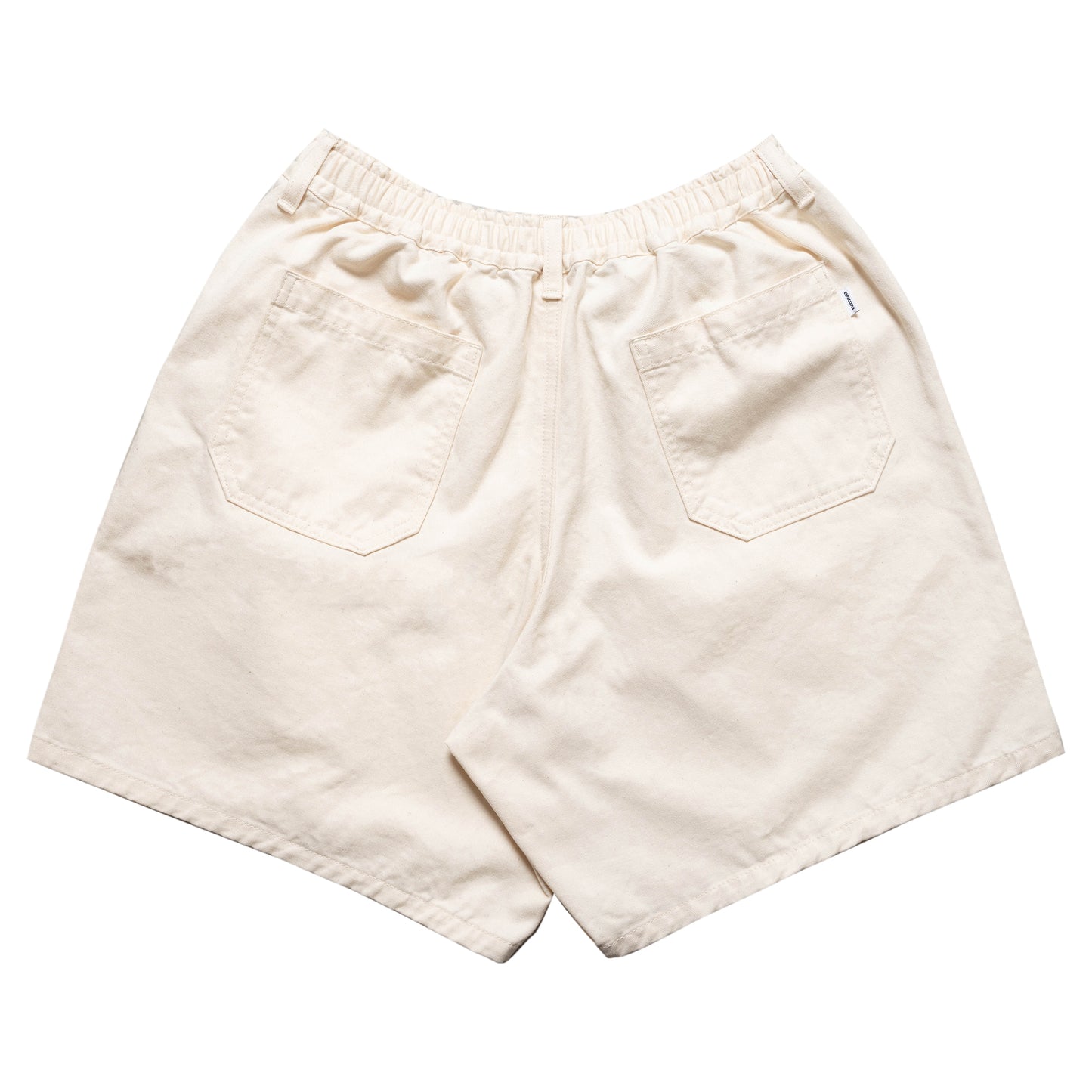 Cotton Twill Baggy Shorts - Natural