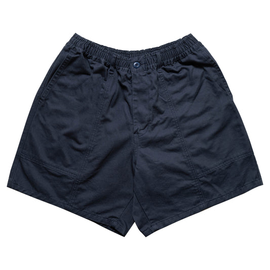 Cotton Twill Baggy Shorts - Navy