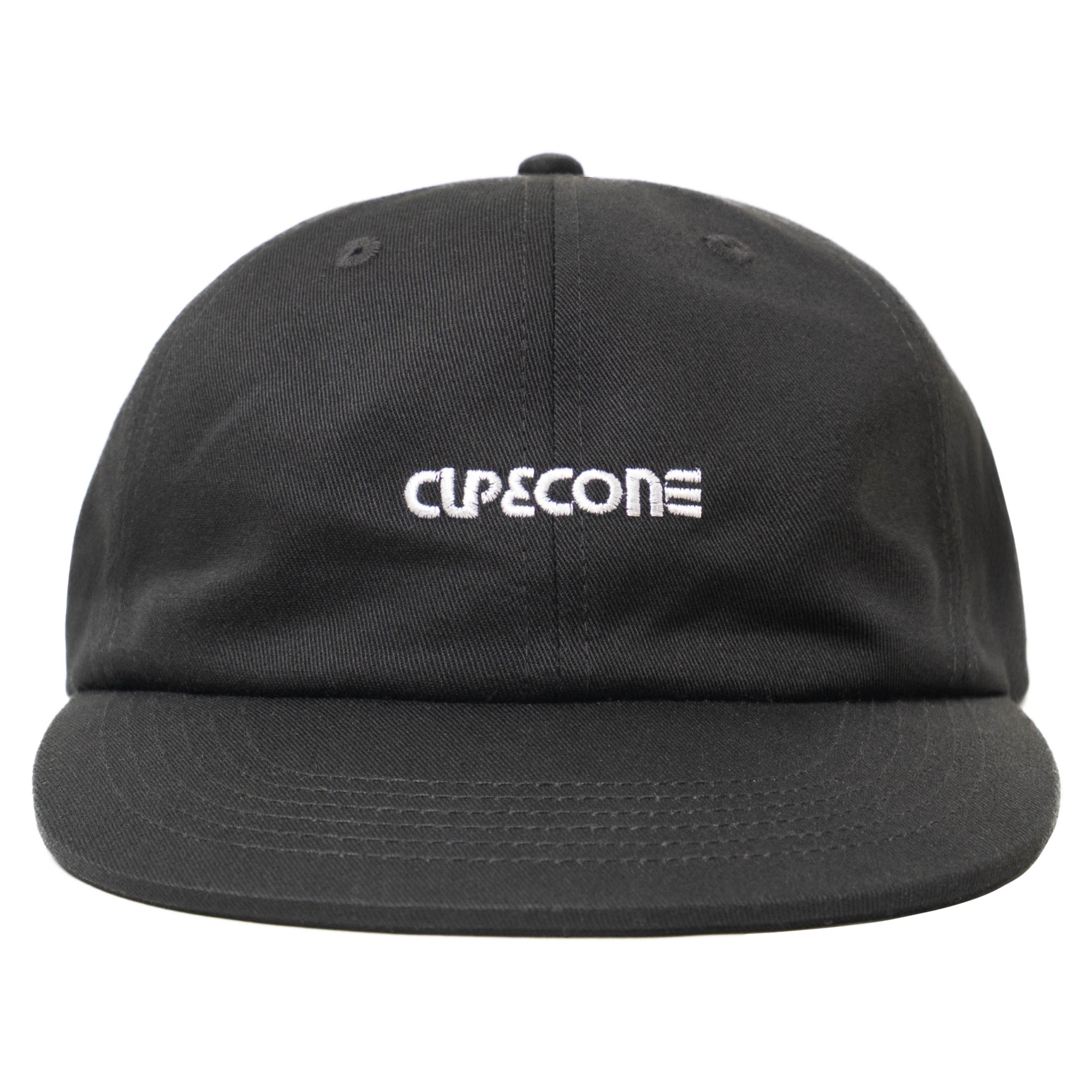 Cotton Twill 6 Panel - Black – CUP AND CONE