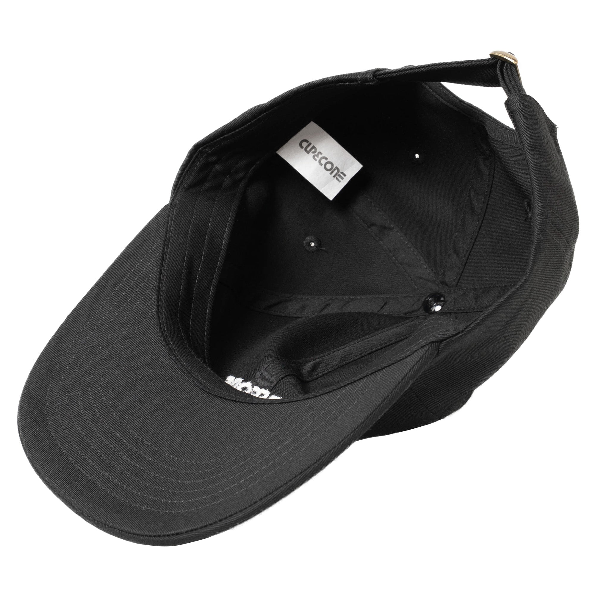 Cotton Twill 6 Panel - Black – CUP AND CONE