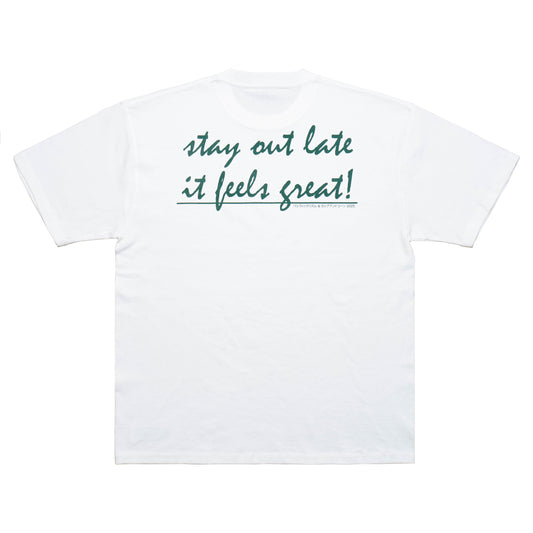 Stay Out Late Tee - White